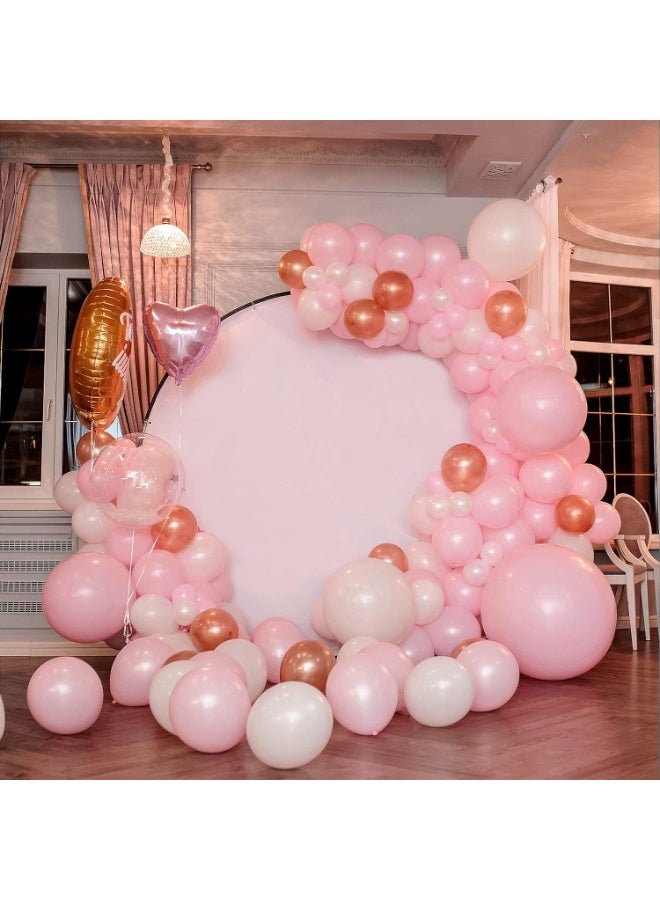 Pink Balloons 12 inch, 50 Pack Light Pink Latex Party Balloons Helium Quality for Birthday Graduation Bridal Baby Shower Gender Reveal Pink Princess Party Decorations (with Pink Ribbon) - Image 4